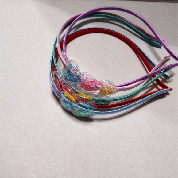 5pcs/set Children's Colorful Headband, Transparent PVC Hair Band, Cute & Lovely - Picture 3 of 4